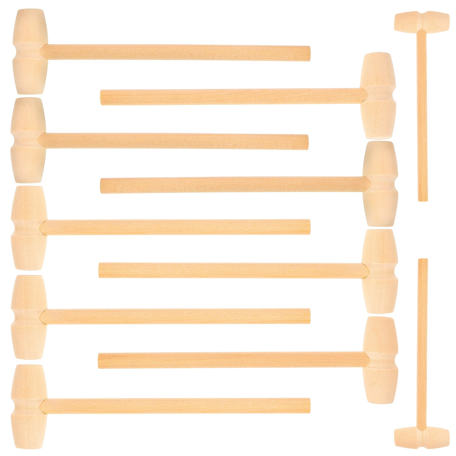 12Pcs Child Wood Mallet Mini Hammer Baby Hand Eye Coordination Dexterity Development Fun Gift Wood Hammer Funny Mallet Toy