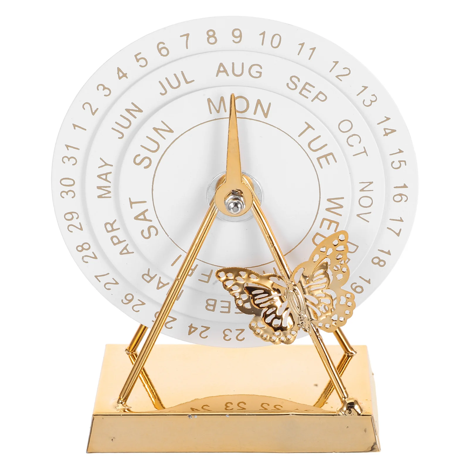 

Металлический вечный календарь, ручные вращающиеся диски, вневременной дизайн, украшение для рабочего стола, вечный календарь, винтажный металлический блок