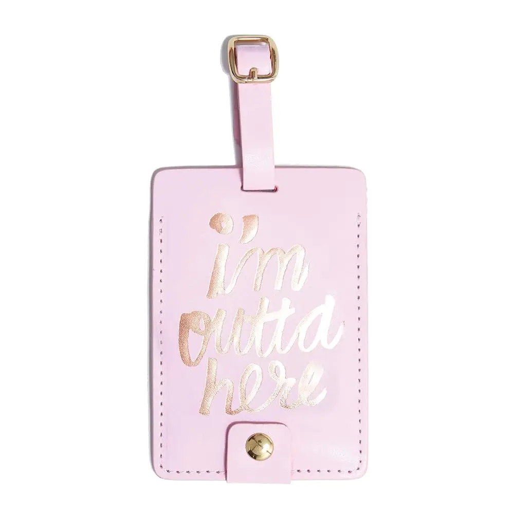 

Free ShippingBan.do Women's The Getaway Luggage Tag, I'm Outta' Here (Pink/Metallic)