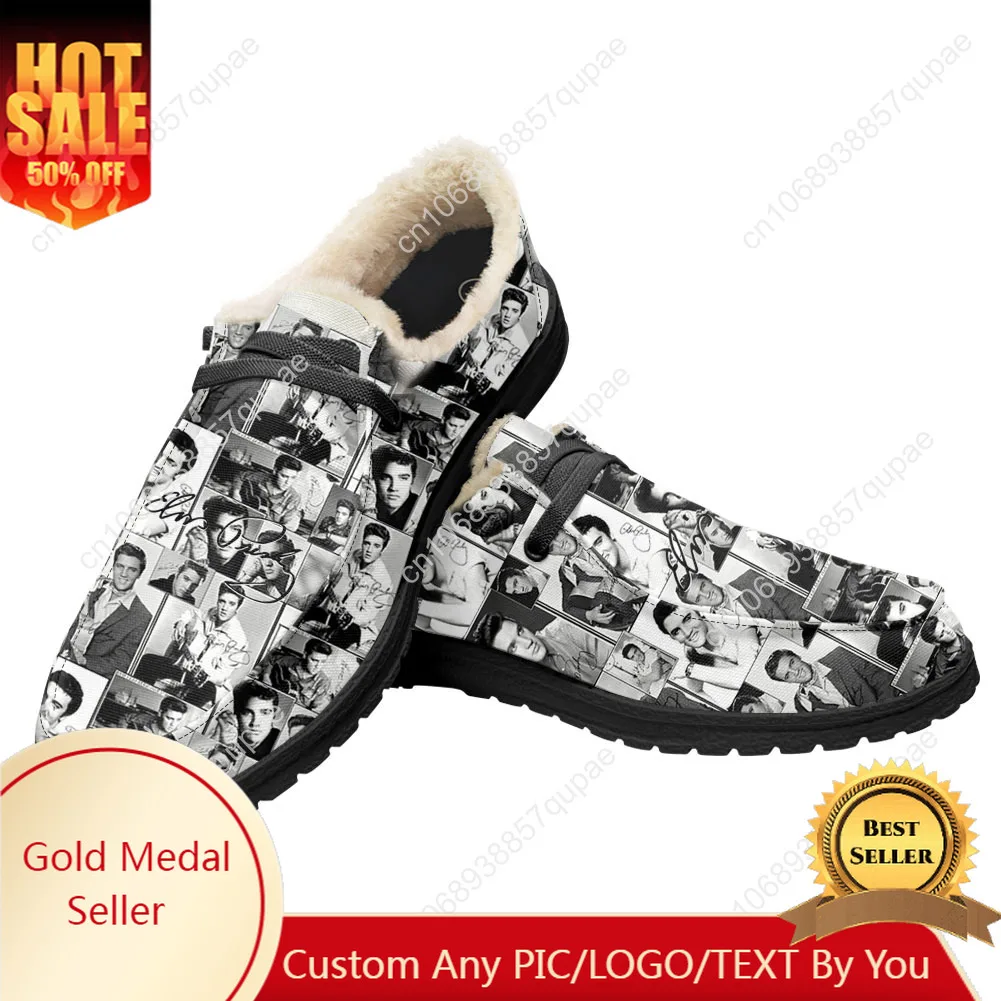 

Elvis Aaron Presley Plush Flat Shoe Men Women Teenager Fashion Outdoor Sneakers Lightweight Shoes Custom Shoes Footwear Shoe