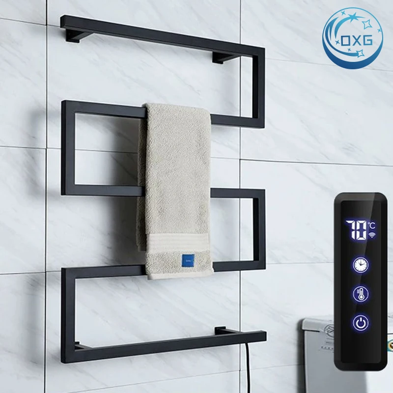 

OXG настенная электрическая вешалка для полотенец для ванной комнаты, компактная сушилка для полотенец с подогревом для домашней ванной комнаты 80 см * 60 см