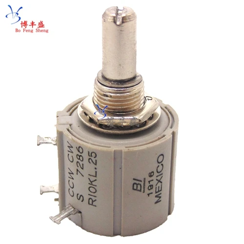 CCW CW S 7286 R1K 2K 5K 10K 2W Power Precision Multi turn Potentiometer 10 turns