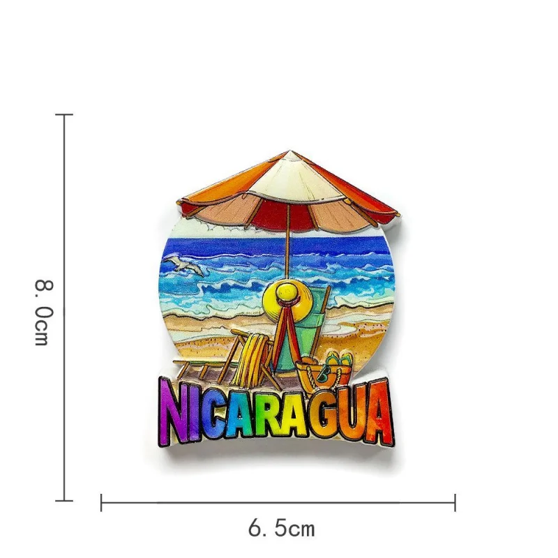 

Nicaragua 3D Magnetic Refrigerator Magnet Personalized Creative Beach Vacation Travel Souvenir Cultural Home Decorations