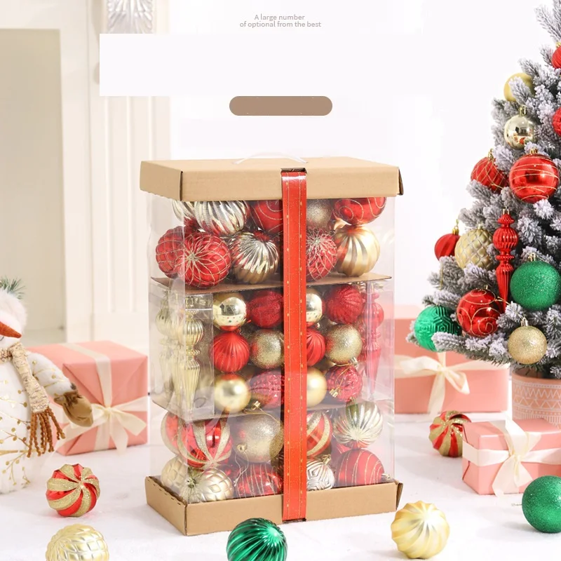 

70pcs/Box Christmas Ball Set Painted Polystyrene Ornament X-MAS Tree Decoration Navidad Creative New Year 2023 Baubles