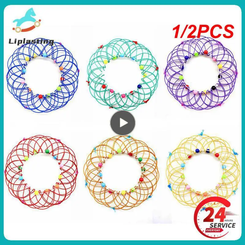 

1/2PCS Decompression Toys Mandala Variety Flower Basket Adults Anti-stress Fidget Toy Children's Puzzle Steel Ring Autism