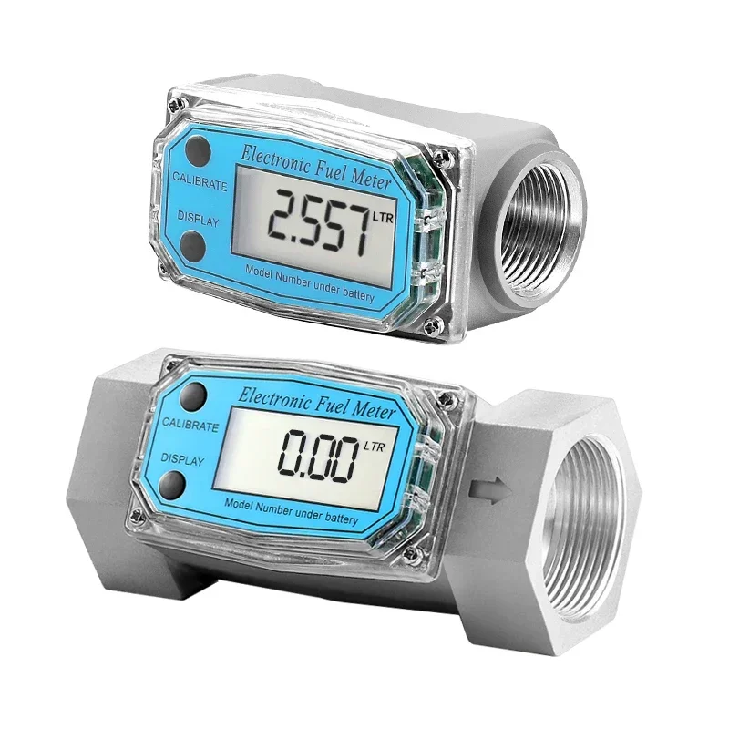 

Turbine flowmeter stainless steel diesel gasoline methanol kerosene water electronic digital display liquid metering meter