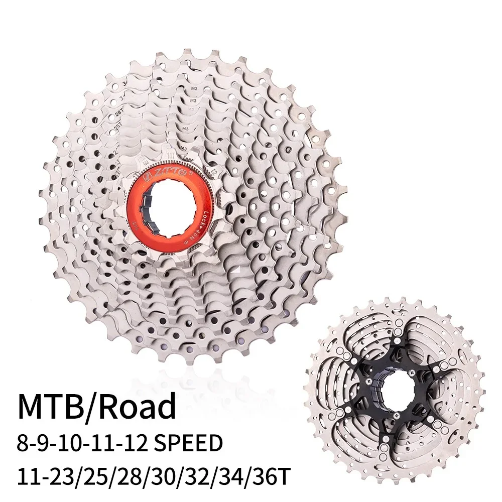 

MTB Road Bike 8/9/10/11/12 Speed Cassette 11v 25T/28T//30T/32T/34T/36T Sprocket K7 10v Bicycle Freewheel