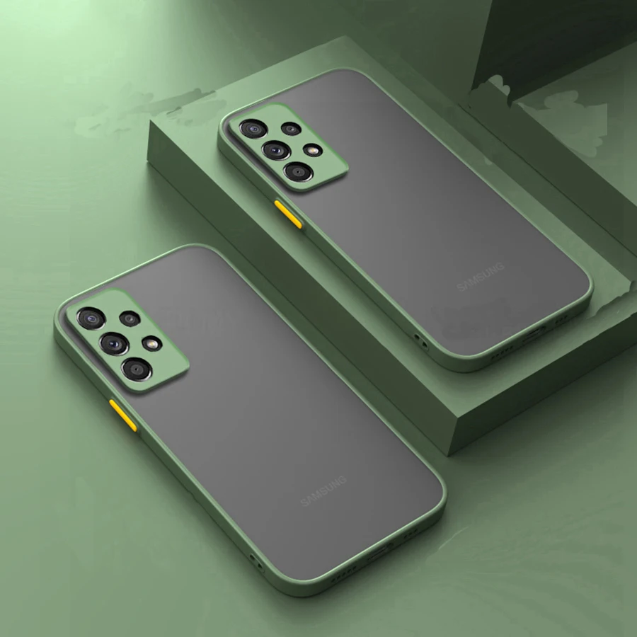 Armor Shockproof Matte Case For Samsung Galaxy A72 A04 A52 S A15 A32 A22 A36 A33 A53 A73 A56 A55 A35 5G A23 A13 A25 Bumper Cover
