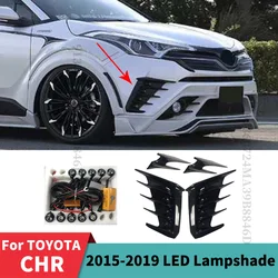 Wide Body Kit Cover Tuning Accessories For TOYOTA CHR C-HR LED Front Rear Fog lamp Lampshade 2015-2019 Extension Styling Sticker