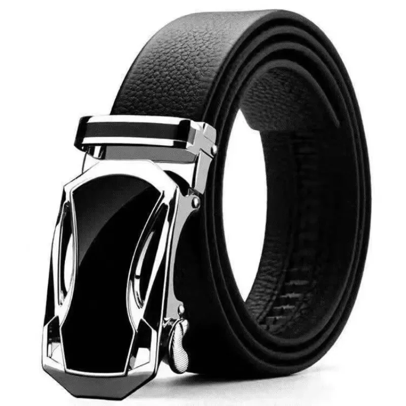 

Men's belt, lychee pattern wide belt seal, body casual youth automatic buckle suit belt versatile wholesale