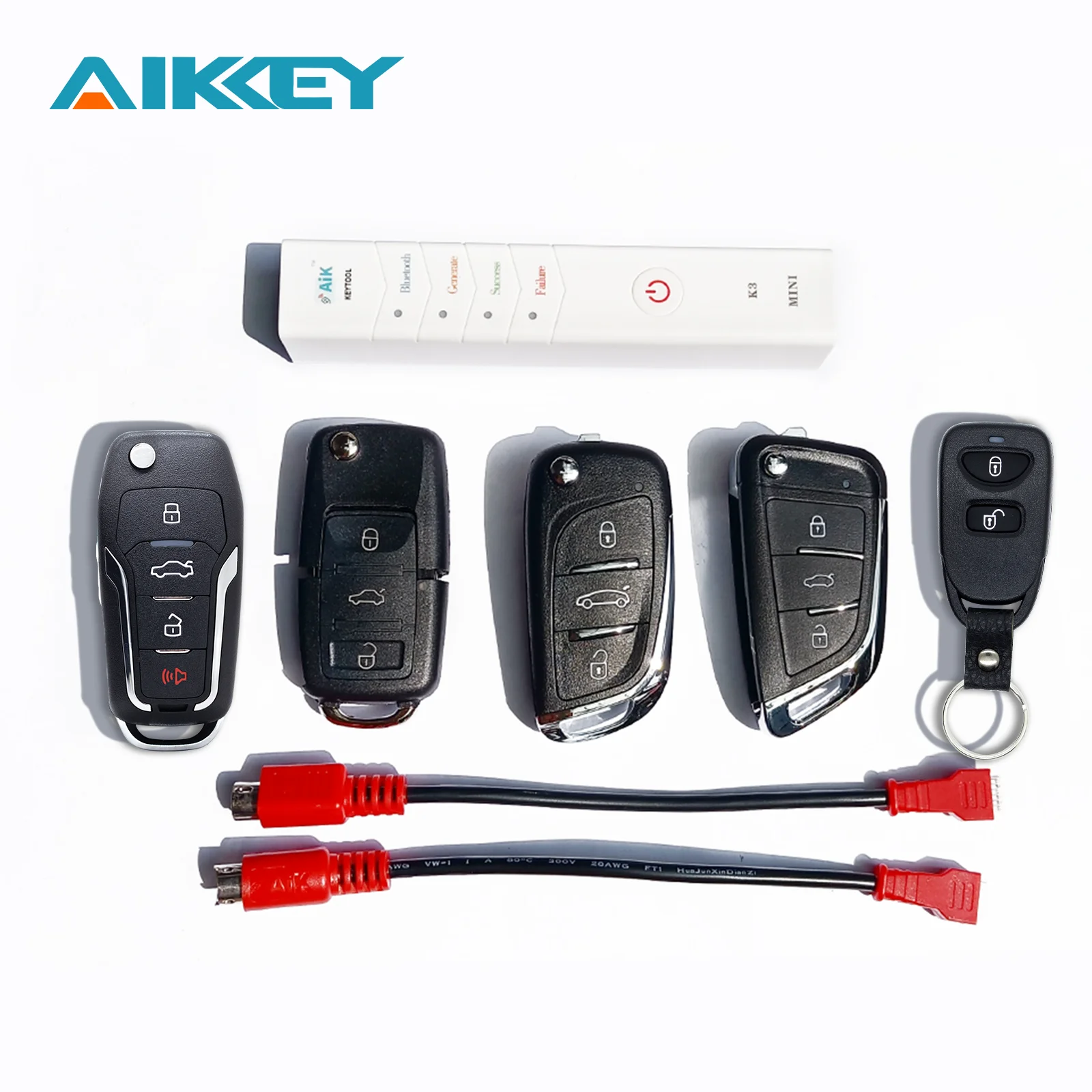 AIKKEY K3mini Tool 5 Remote Car Keys Remote Chave Maker Key Generator Download Burner Copier Auto Key Replacement AIK Key Tool