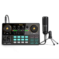 Maono AM200-S1 Sound Card Microphone Set MaonoCaster Audio Interface with Condenser Mic for Live Streaming,Recording,PC\\Phone