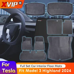 Set di tappetini XVIP TPE per Tesla Model 3 Highland 2024 Frunk Trunk tappeto coprisedile impermeabile fodera per poggiapiedi per tutte le stagioni