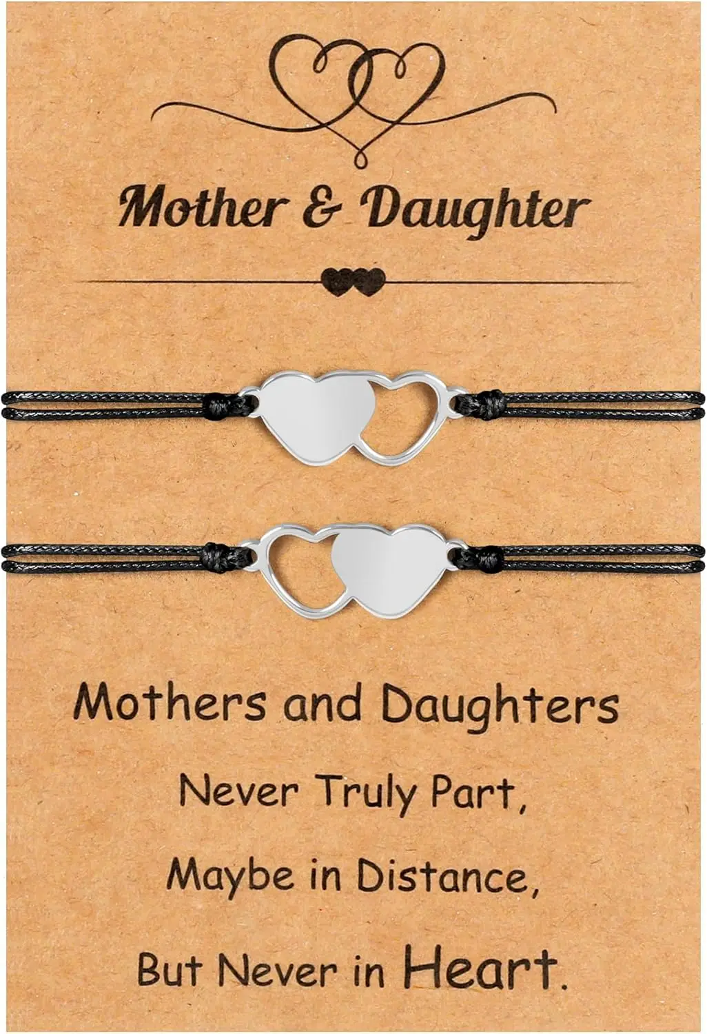 Mothers Day Bracelet Gifts, Hearts Charm Bracelets Celebrate Love Birthday Gifts for Mother Daughter Grandma Jewelry Accessories