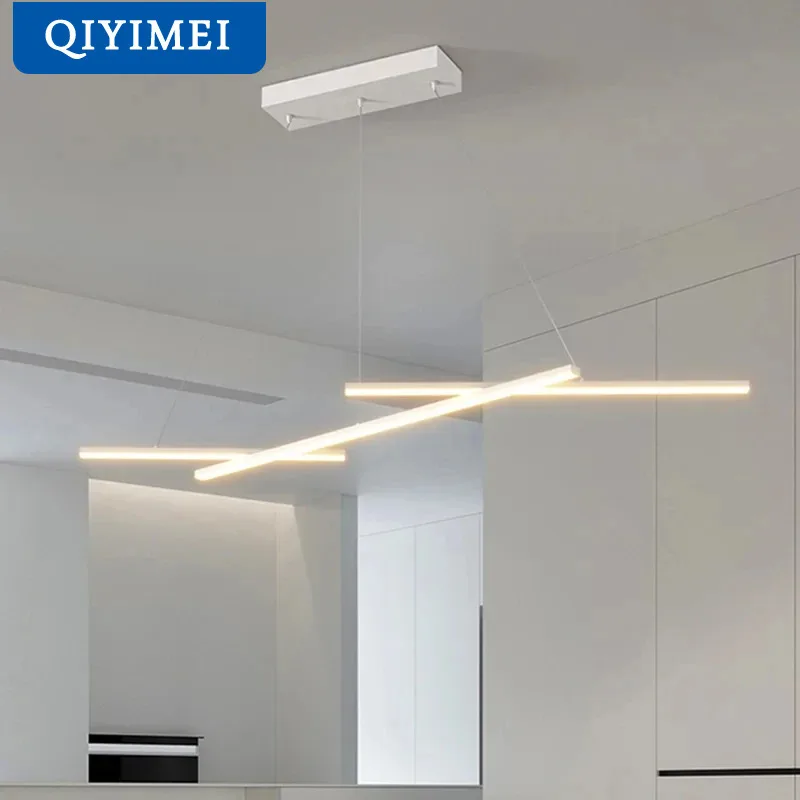 Imagem -06 - Luzes Led Pingente para Decoração de Casa Iluminação Interior Lâmpada Suspensa para Teto Luminárias Lustre Branco Preto Jantar Sala de Estar Quarto