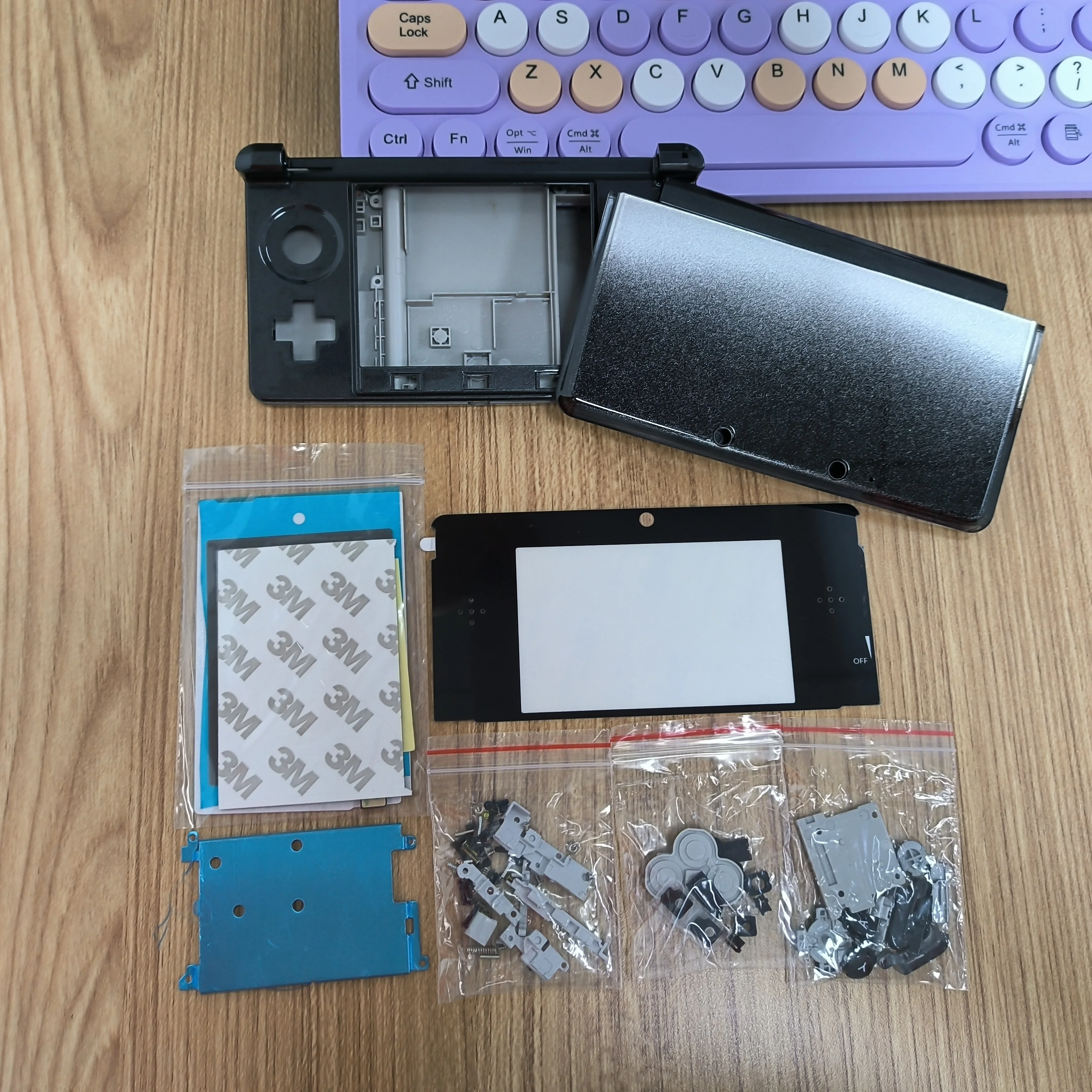 6สีเปลี่ยน Shell สำหรับ Nintendo 3DS คอนโซลเกมเชลล์ฟรีฟิล์มและไขควง