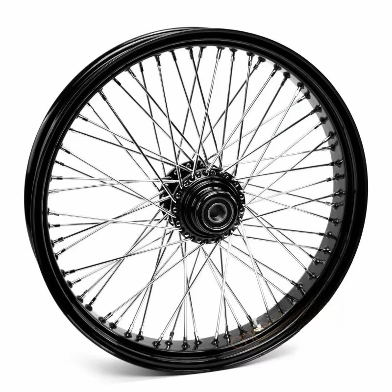 Steel Motorcycle Rim Wheel Black 16 18 19 20 21 23 Inch 21x3.5 16x3.5 Spoke Black Rim Set Motorcycle