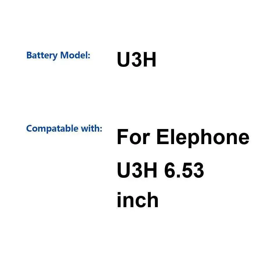 Для Elephone U3H 6,53-дюймовый аккумулятор мобильного телефона, высокая совместимость