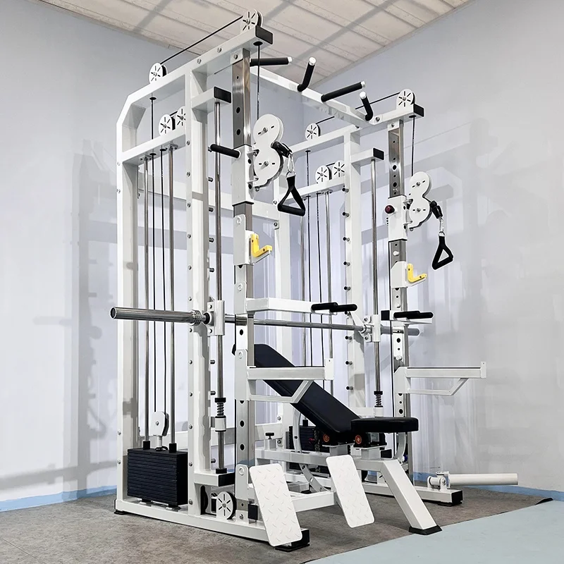 Gym Strength Training Fitness Equipment Smith Machine Cable Crossover Commercial Multi Functional Gym Smith Machine