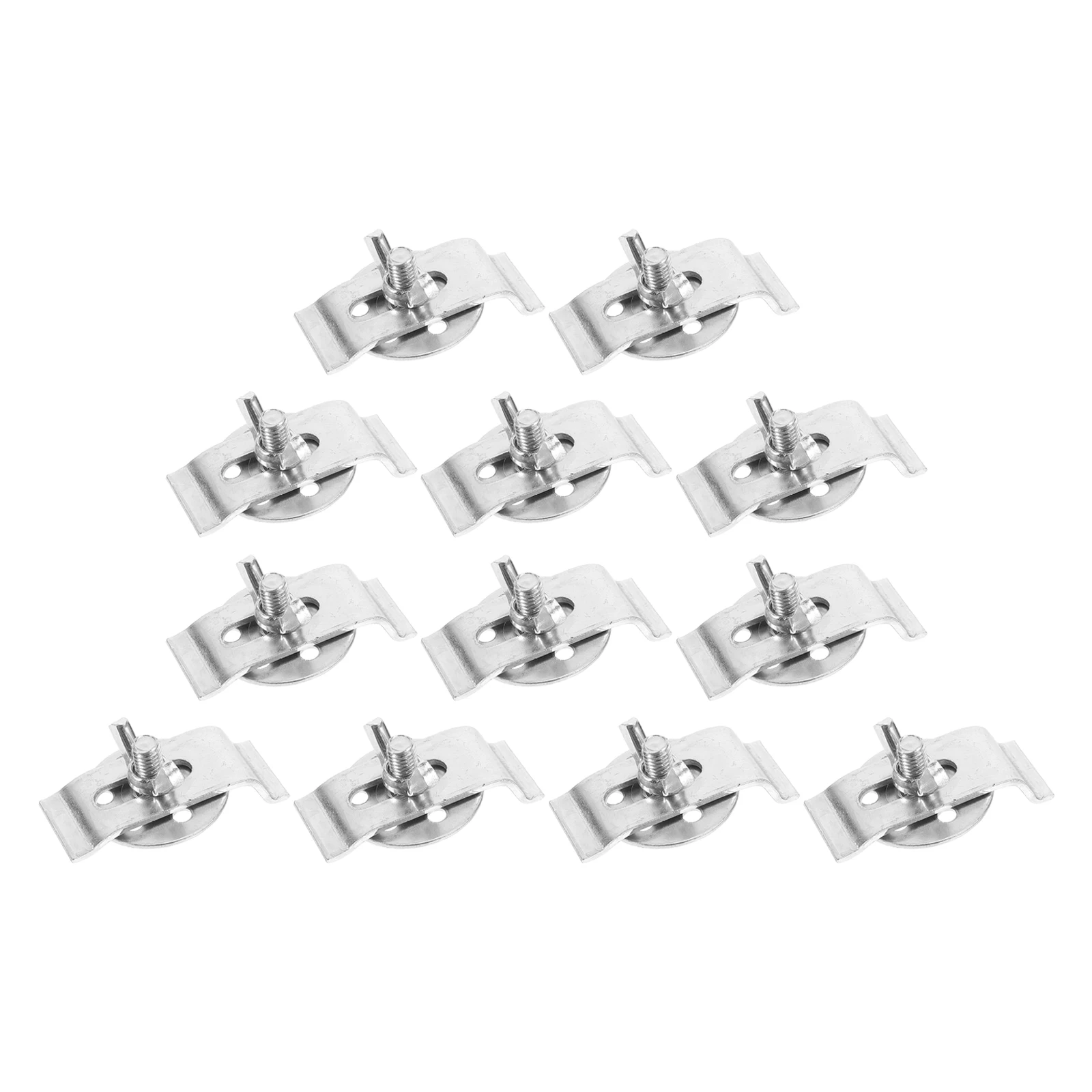 

12 Sets Stainless Steel Sink Clips Undermount Brackets Heavy Duty Kitchen Bathroom Washbasin Mounting Hardware Accessories