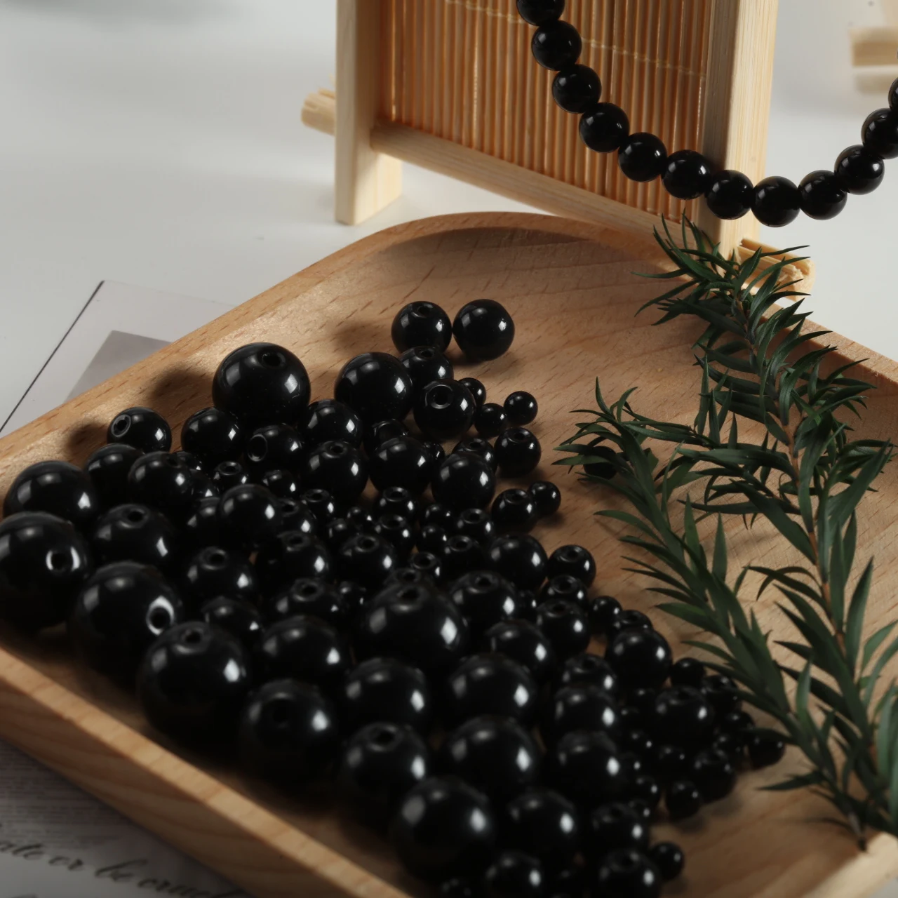 Manik-manik Batu Alam Kalsedon Biru Tua Bulat Longgar Untuk Pembuatan Perhiasan 4/6/8/10/12mm Gelang Buatan Tangan DIY