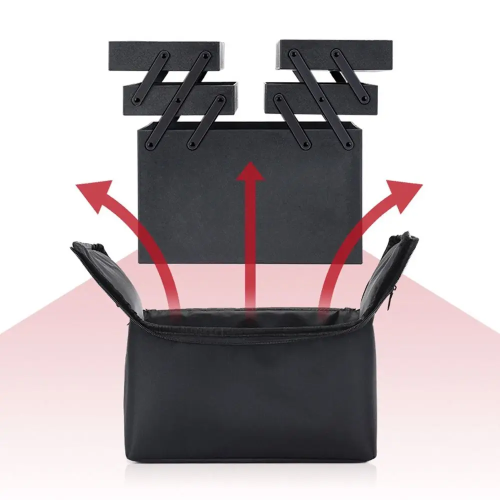 Tas Jinjing Rias Multi Lapis Tali Dapat Disesuaikan Organizer Perlengkapan Mandi Perjalanan Portabel Pegangan Nyaman Dapat Dilepas