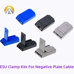 5 PCS Each Set ESU Clamp Kits Assembled In Blue Grey Black Color For Electrosurgical Patient Board Grounding Cable