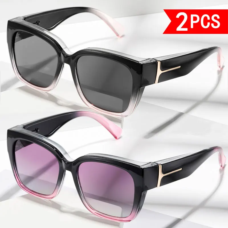 1/2Pcs Women's Fashionable and Simple High-Appearance Glasses with Oversized Square-Round Frame Design, Textured Decorative Glasses Suitable for Daily Casual Wear, Styling Photoshoots, and Sister Gatherings