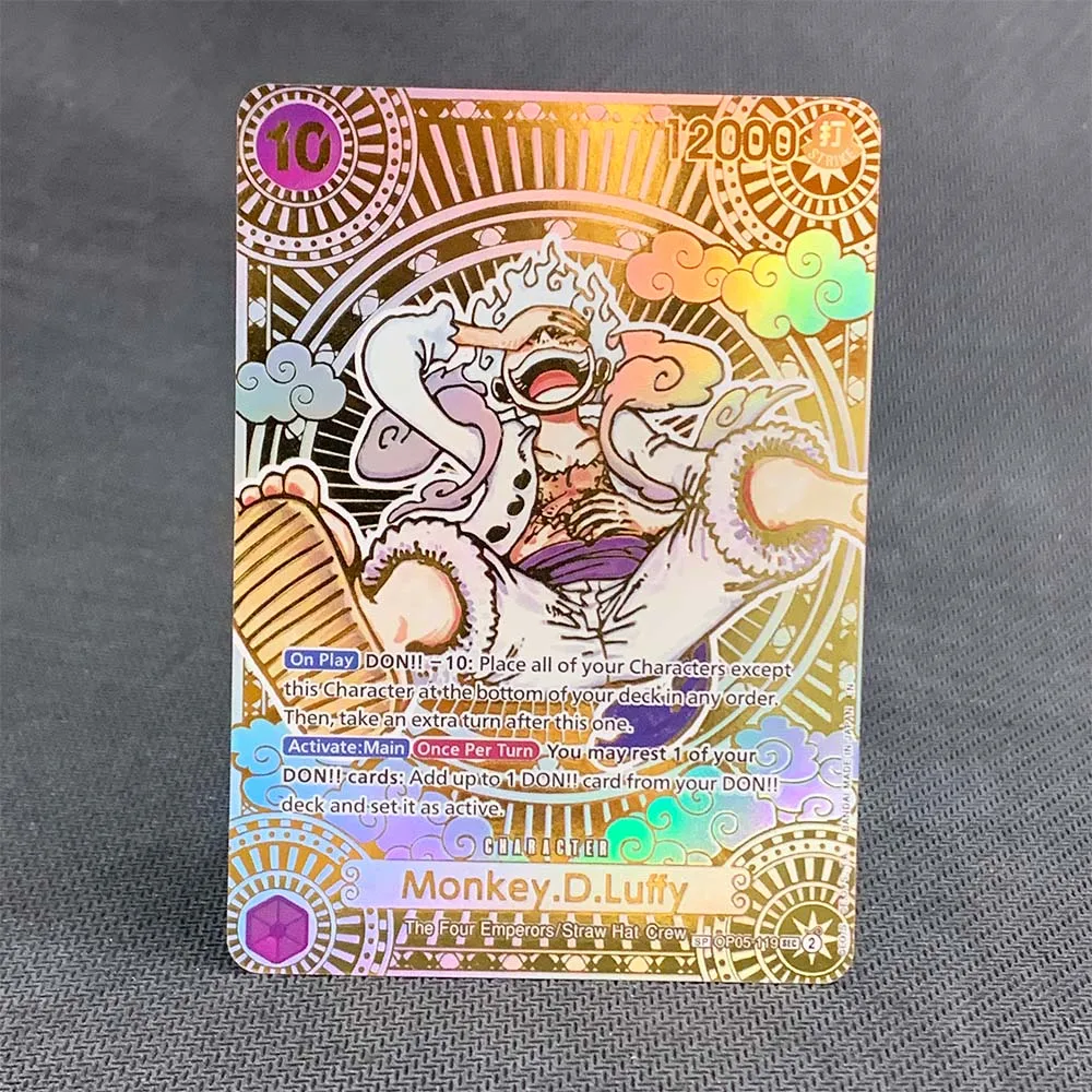 การ์ดสะสมอนิเมะวันพีซ OPCG รุ่น EB02 มังกี้ ดี ลูฟี่ OP01/02 OP05/07 OP10/11 การ์ดสะท้อนแสง ภาษาอังกฤษ ของขวัญสำหรับเด็ก