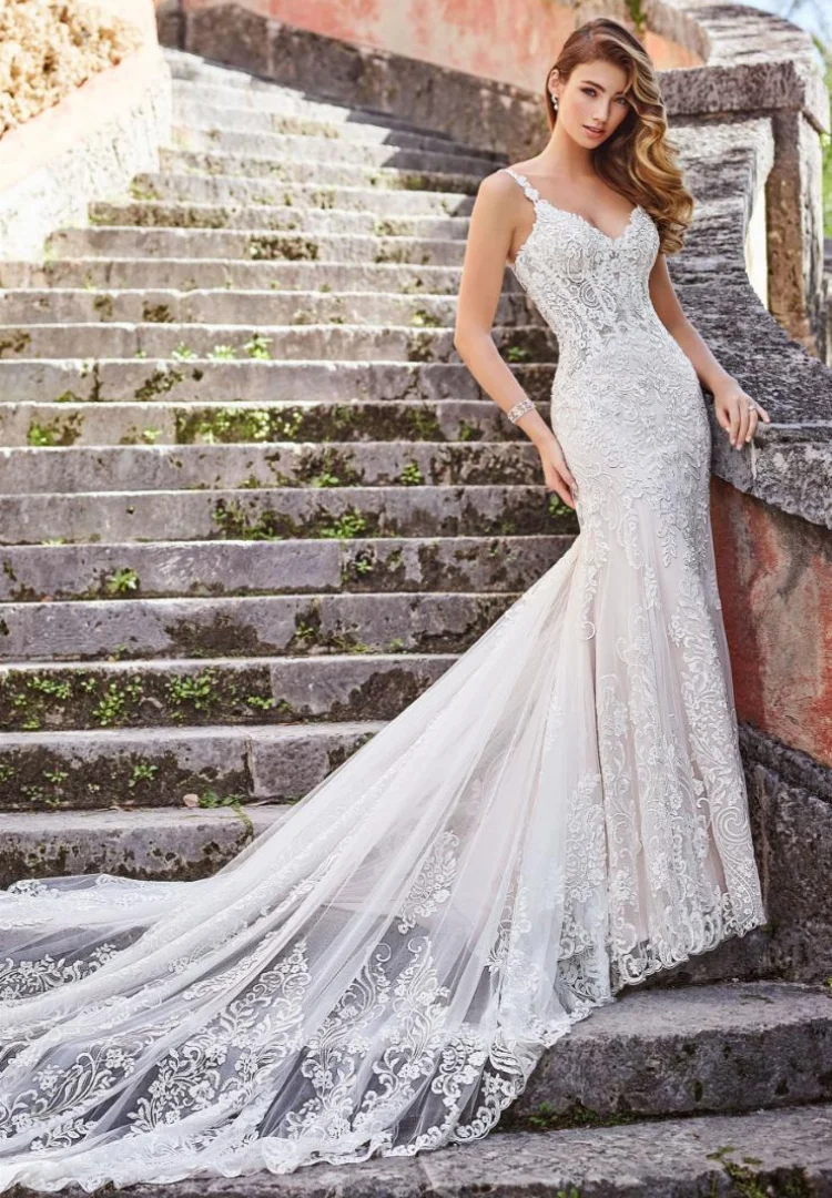 فستان زفاف عتيق من فيستدو دي نوفيا إنكاجي رداء ماري سيرين 2024 فاخر فيستدوس أنيق بارا بودا بور لا إيجليسيا مارياج #2