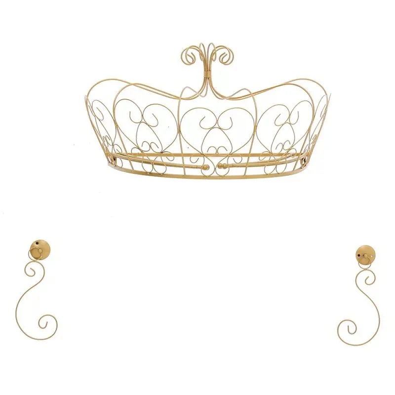 Bed Curtain Rack European Girl Bedside Decorative Crown Curtain Fabric Display Rack Mosquito Net Rack with Hook