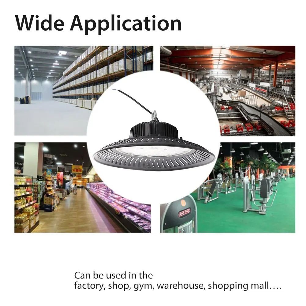 UFO LED High Bay Lights 50W 100W 150W 200W 220V 6500K 14000lm Commercial Industrial Lighting Warehouse Industry Light