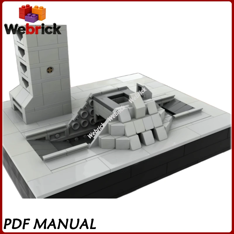 Simulation Rocket Launch Site Building Blocks Interstellar Exploration Base Scene Home Art Ornament