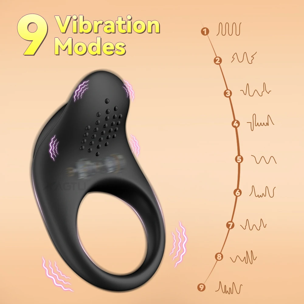 APP Control Vibrating Cock Ring for Men Ejaculation Delay Penis Ring Chastity Cage Clit Stimulator Adult Sex Toy for Couples - Image 5