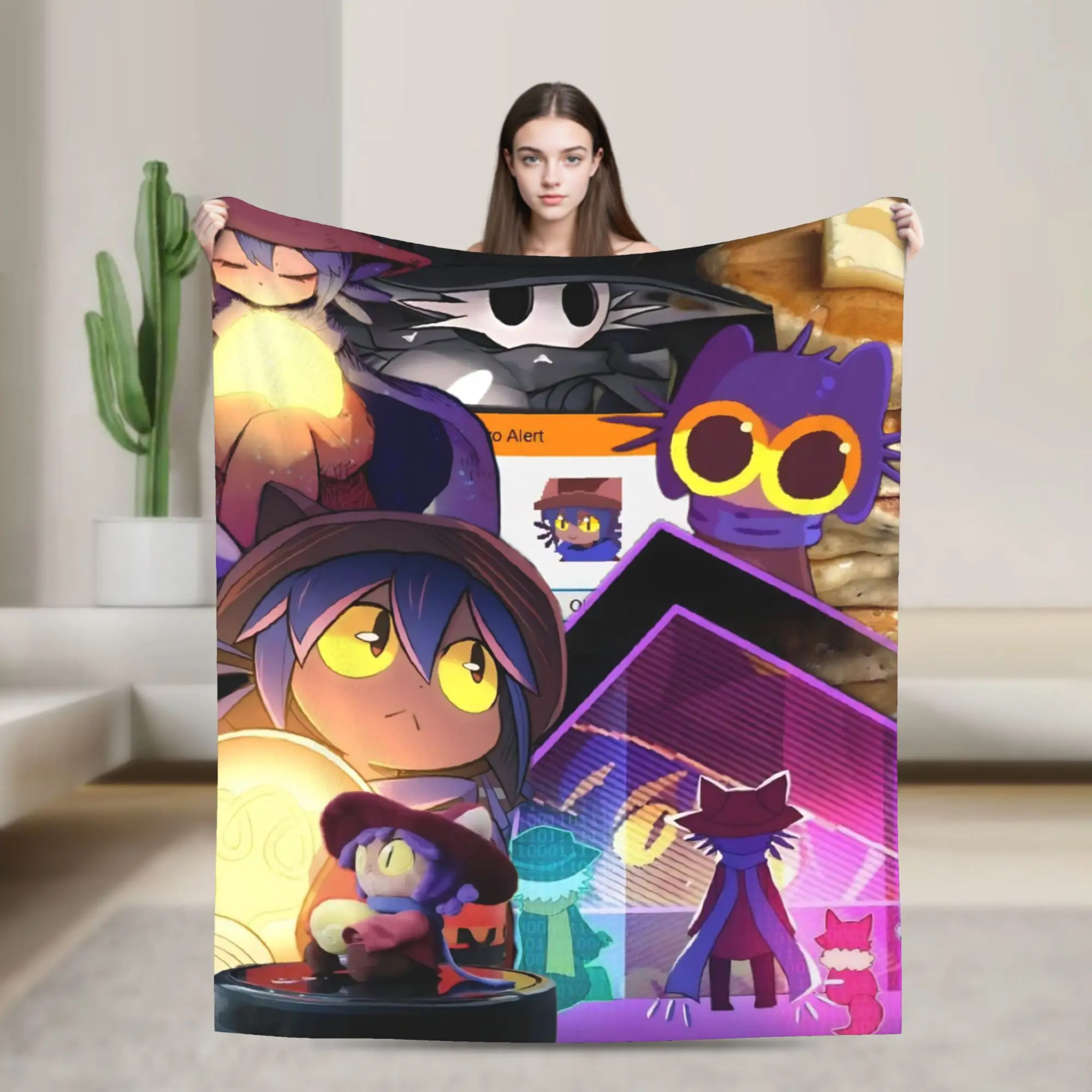 OneShots Niko Blanket Multiple Sizes Soft Fuzzy Plush  Throw Blankets for Couch Sofa and Bed