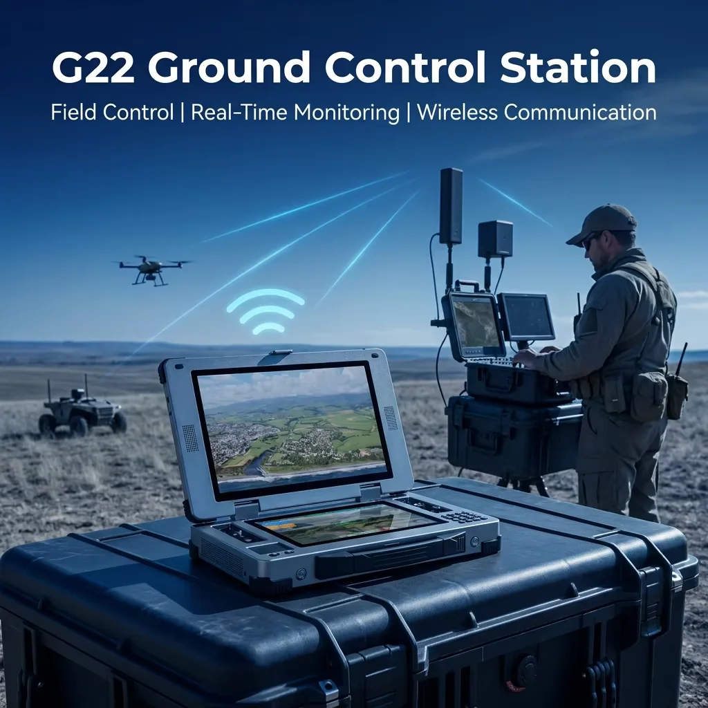 XK-G22 Ground Control Station UAV Remote Controller with Telemetry Flight Control Data Display and Wireless Communication System