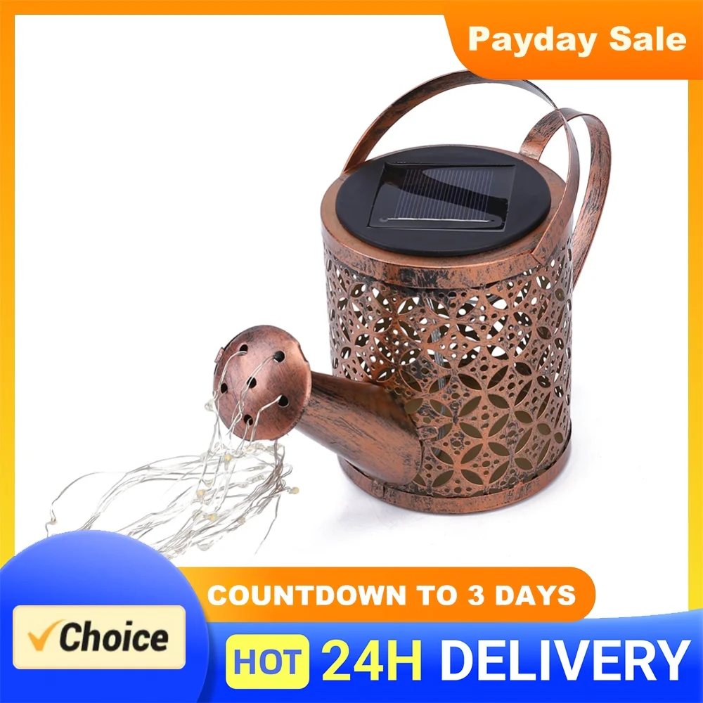 Solar Garden Lights Outdoor Waterproof Hollow Kettle Art Landscape Street Lamp
