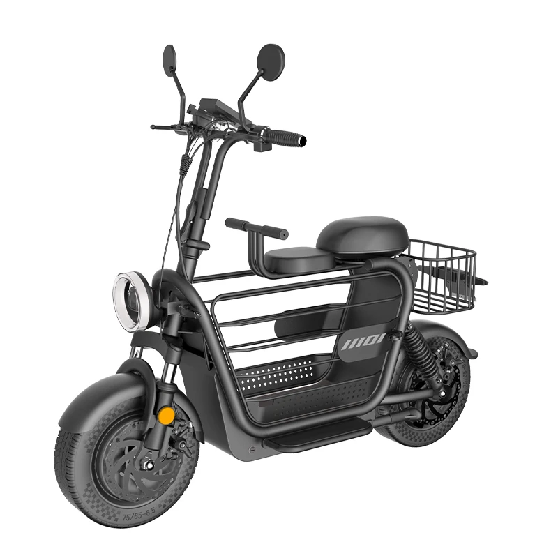 

48V 1000W Folding Electric Scooter High Power 3 Seats Electric Cargo Scooter with Pet Basket