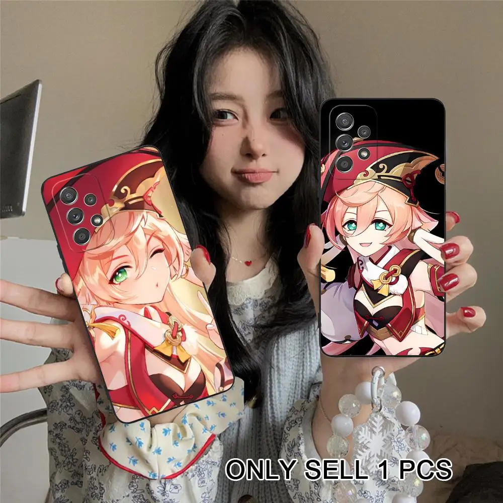 Game GI Yanfei Matte TPU Mobile Phone Case for Samsung Galaxy A56 55 54 53 52 51 36 35 34 23 16 15 5G Colorful Cover