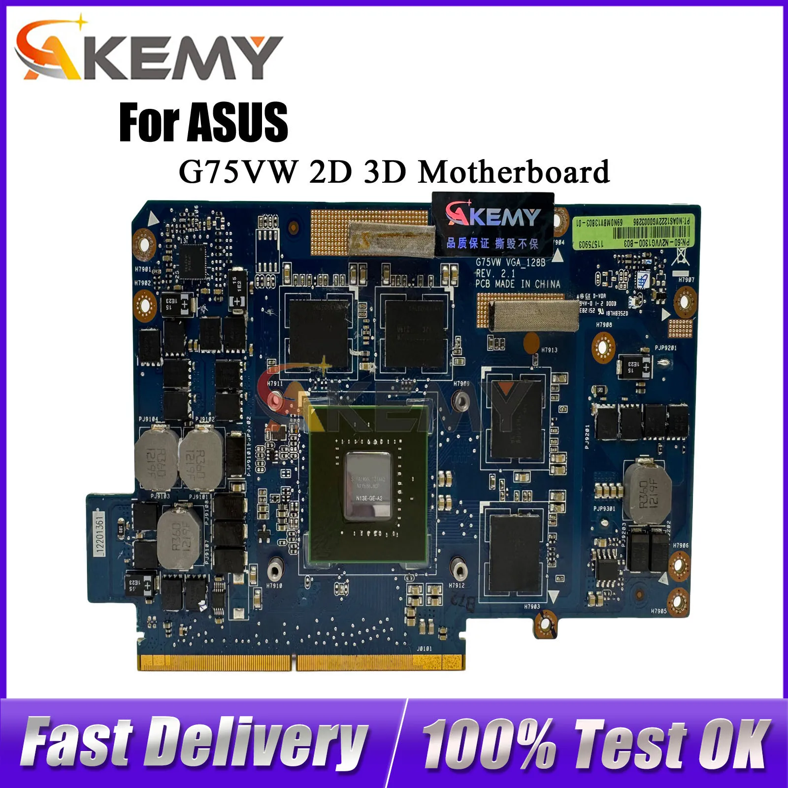 

G75VW Laptop Motherboard For ASUS ROG G75V G75VX G75VW Notebook Mainboard This item is in stock 100% tests OK fast shipping