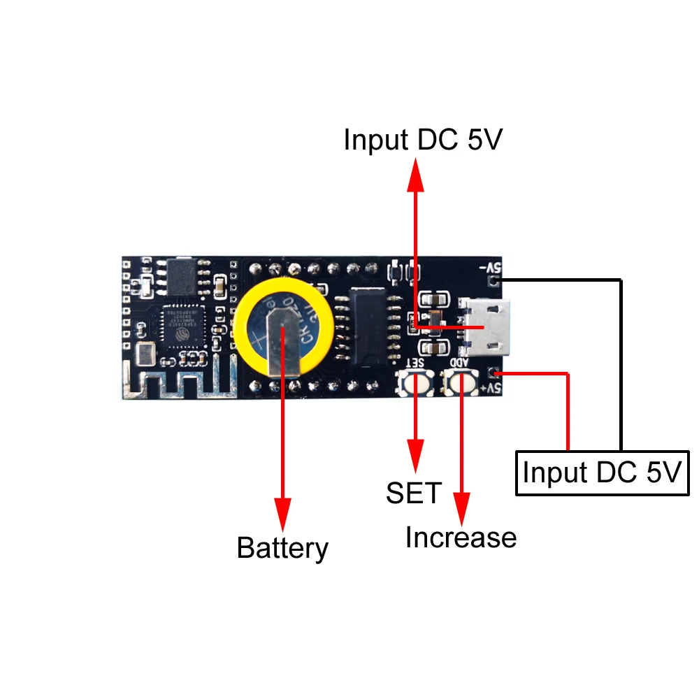4-битные Электронные Наборы «сделай сам», USB 4-битный светодиодный модуль электронных часов, программируемый модуль RX8025 RTC для обучения обучению