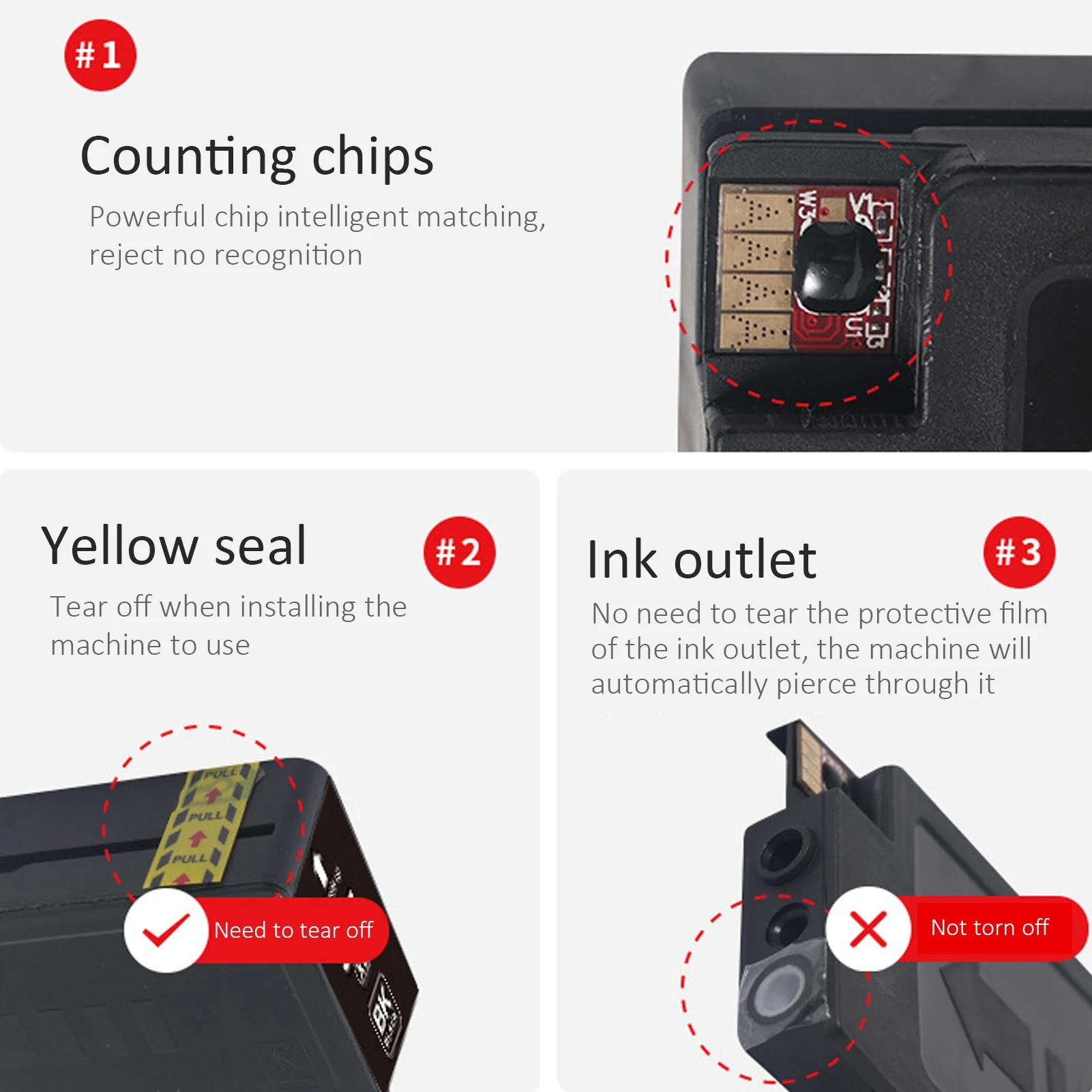 Yellow Ink Inkjet Printer Cartridge Plastic Casing Compatible Ink Cartridge for HP 950 951XL 8100 8612 8610 8600