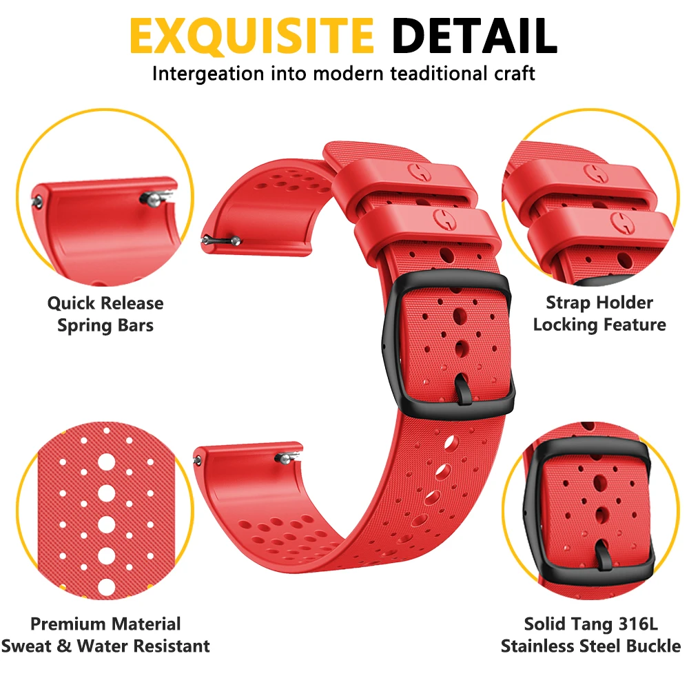 Galaone Silicone Smartwatch Band Bracelet For Polar Vantage M Straps Wristband Replacement Belt Easyfit Wristwatch Accessories