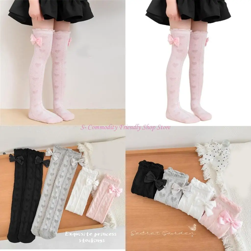 

85ae расчесывали хлопчатобумажные коленные носки, мягкие и эластичные на коленных носках для детей от 3 до 10 для школьных и