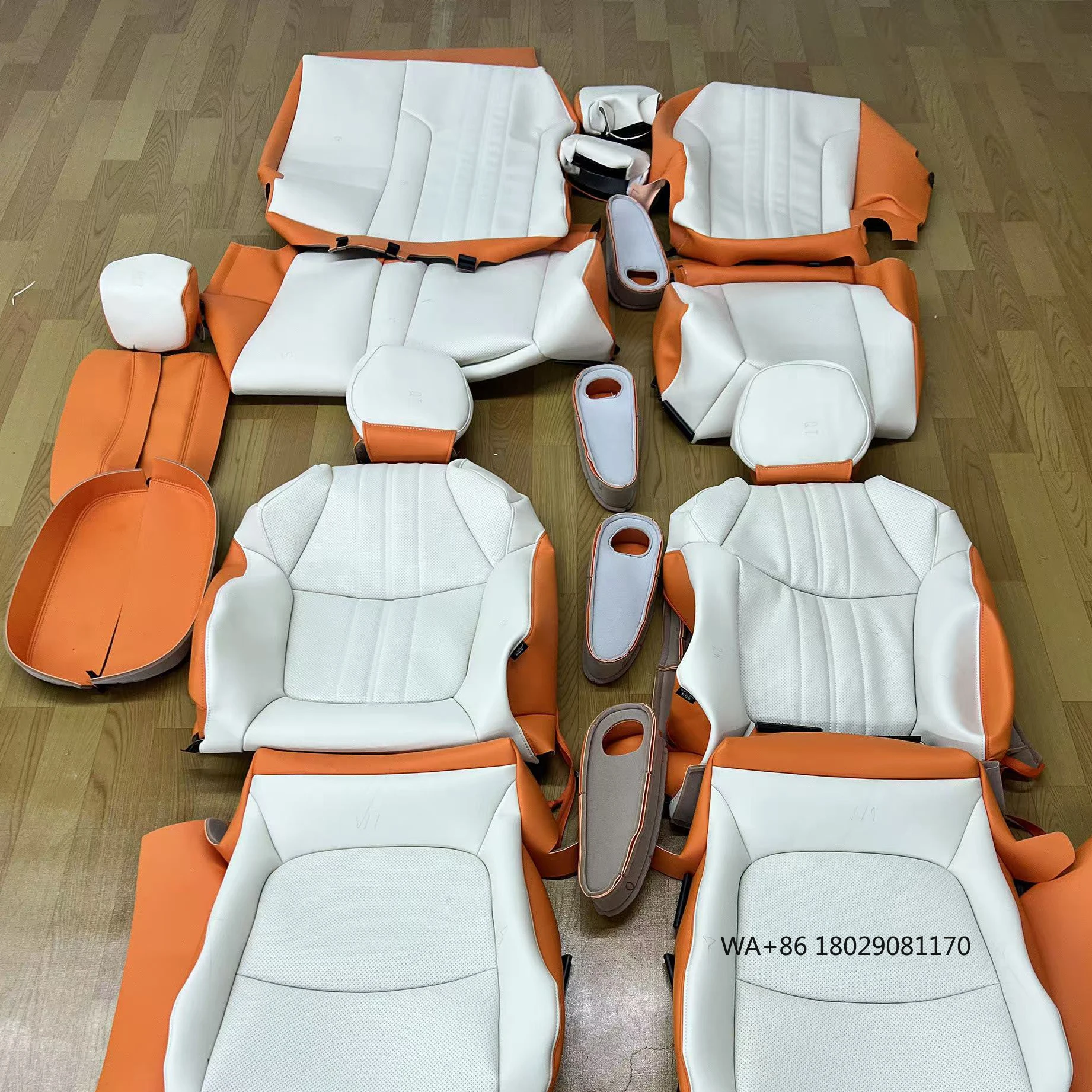 

Hot Selling Full Set Universal Fit Waterproof Non-Slip Durable Luxury Pillows Cushions Leather Car Seat Covers for Sena