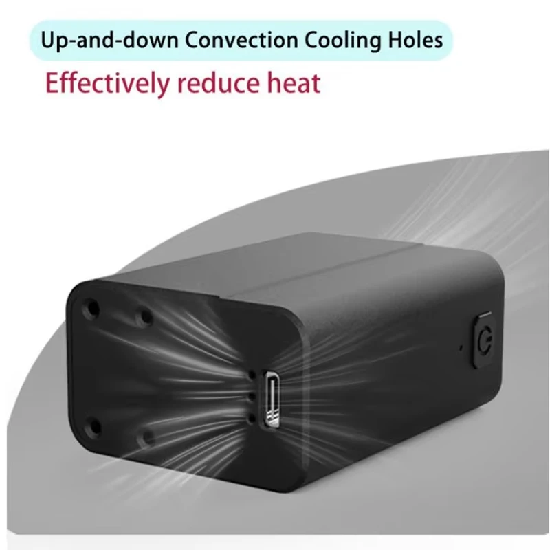 Mini Portable 130PSI Electric Air Pump For Bicycle Tire Ball Presta Schrader Valve Dual 480mAh Batteries Type-C Fast Charging