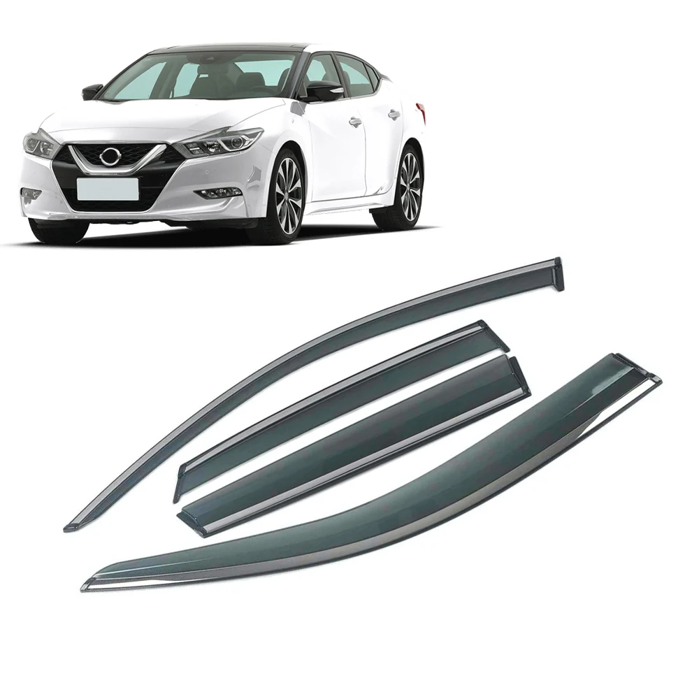 

For NISSAN MAXIMA A36 2016-2019 Car Window Sun Rain Shade Visors Shield Shelter Protector Cover Trim Frame Sticker