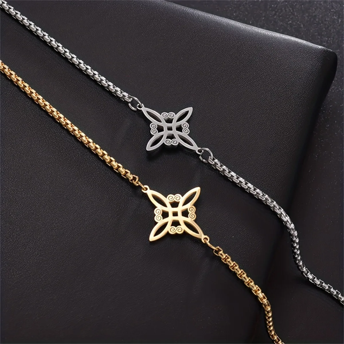 Stainless Steel Witch Knot Irish Knot Bracelet Women's Fashion Simple Personality Charm Jewelry image 4