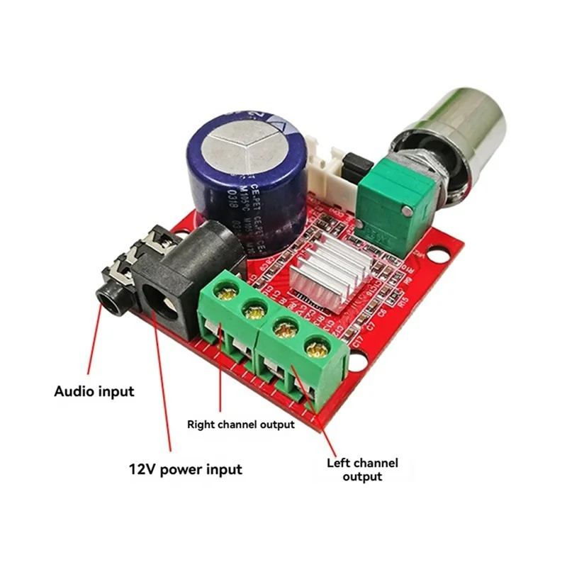 A29F-PAM8610 12V Mini Hi-Fi Stereo Amplifier Board 2X10W Dual Channel D-Class For DIY Audio Projects
