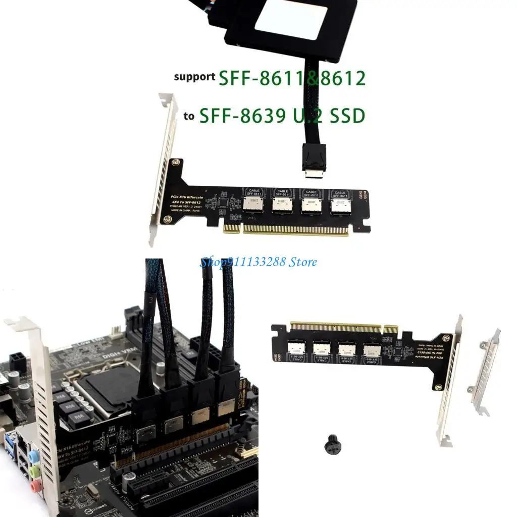 

G88D PCIE X16 4PORT OCULINK SFF 8612 SFF 8611 Adpansion Card для материнской платы